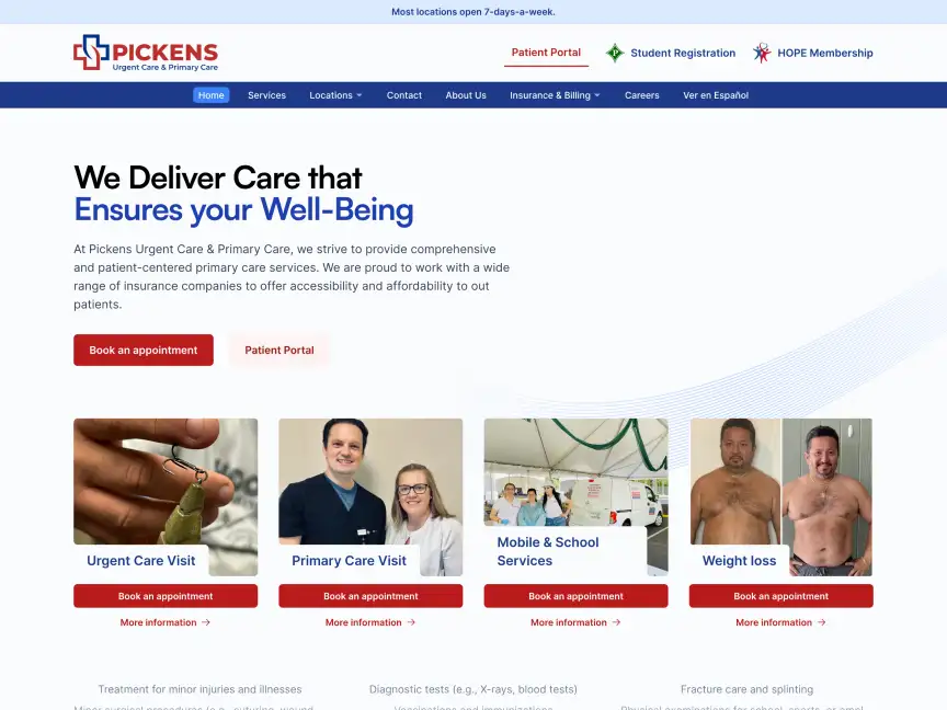 Sitio web de Pickens Care